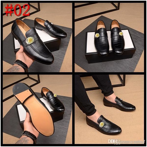 

c8 fotwear men oxfords big size slip on men dress shoes crocodile pattern driving loafers men fashion wedding party formal footwear 33, Black