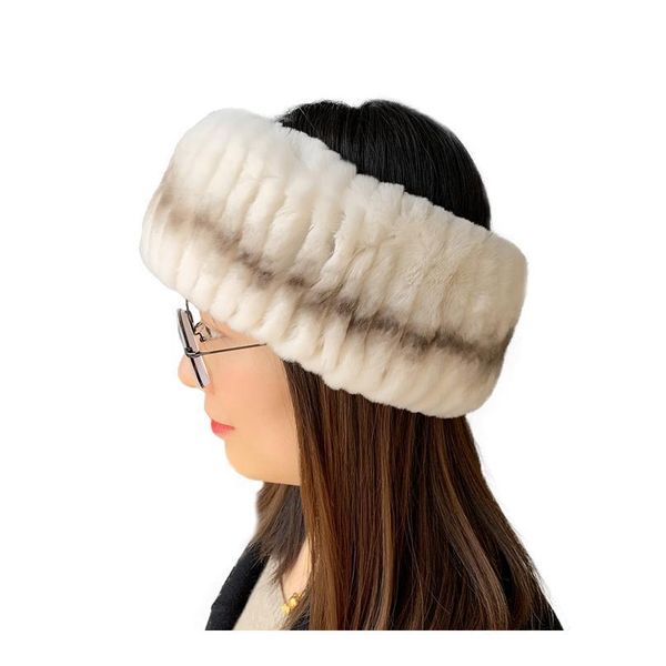 

women real rex rabbit fur handmade good elastic real rex rabbit fur headband scarf winter warm lady real fur ring jllluu