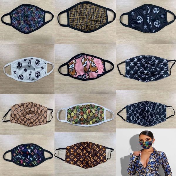 

uv-proof mask washable breathable fashion masks trendy brand print reusable windproof anti-dust cycling face cover outdoor wholesale