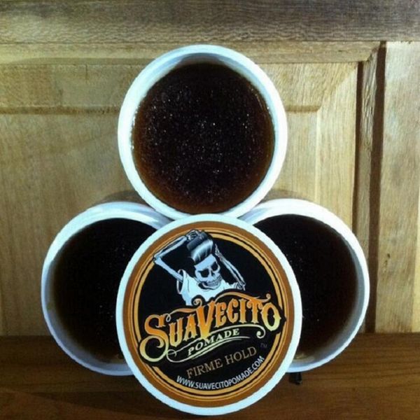 113ml suavecito pomade cabelos cera forte restaurando cabelos gel estilo ferramentas firmar espera grande esqueleto lama de cera de cabelo