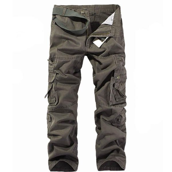 

men's overalls multi-pocket outdoor trousers army pants men's trousers, Black