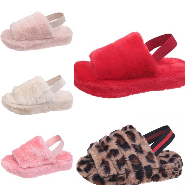 

nbtq momen spring plush slippers flat bottom antiskid indoor all-around slipper leisure comfortable sandals outdoor new open toe, Black
