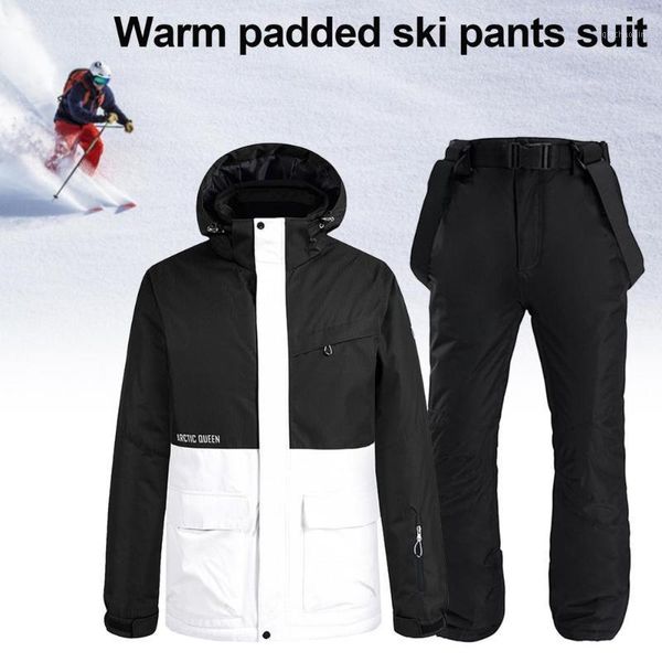 

skiing jackets winter suit 2 in 1 waterproof snowsuit with jacket pants windproof warm for autumn spring camping1