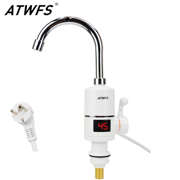 

atwfs kitchen tankless temperature water heater instant water tap fast heater sink 3000w heaters temperature display ing