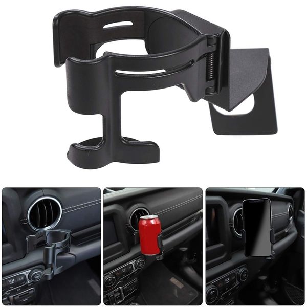 

multi-function drink cup phone holder,2 in 1 bolt-on stand bracket organizer for -2019 jeep wrangler jl sport sports sahara
