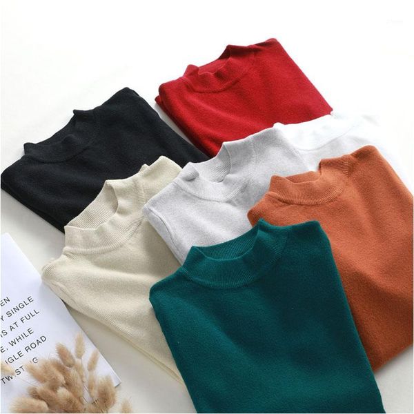 

new spring autumn turtleneck basic pullovers sweaters long sleeve short korean slim tight sweater female slim sweater1, White;black
