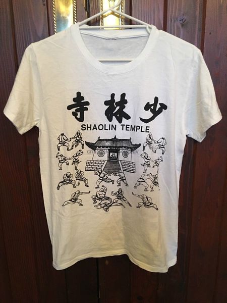 

sport shaolin temple white t-shirt orthodox luohan boxing of shaolin gongfu size xl