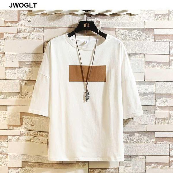 

summer trend fashion color block mens t shirts 100% cotton tees korean casual short sleeve oversized white black t shirt1