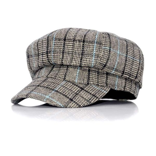 

cokk newsboy cap мужчины женщины берет плед восьмиугольные шляпы для женщин осень зимний повседневная художник берет тукас винтаж площадка п, Blue;gray