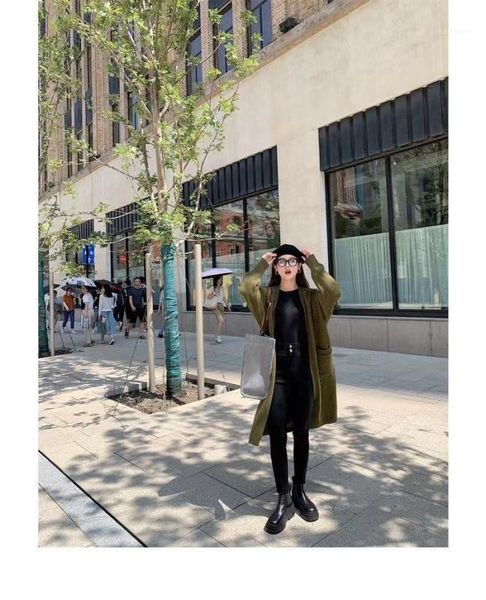 

2020 autumn new sweaters are thin and versatile cardigan jacket women's knitted mid-length women1, White