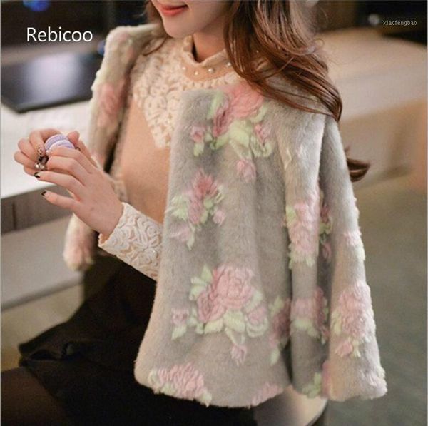 

elegant faux fur coat women fashion autumn winter warm solid color fur jacket female plush coats casual outerwear overcoat1, Black