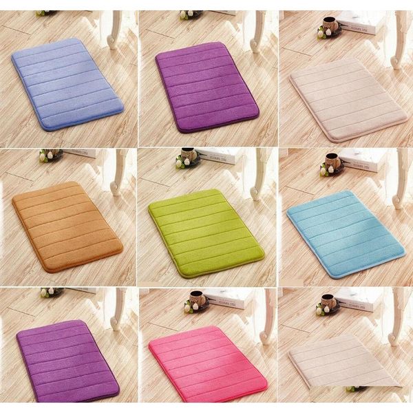 

absorbent soft memory foam mat bath bathroom toilet floor shower rug non slip 3oglm