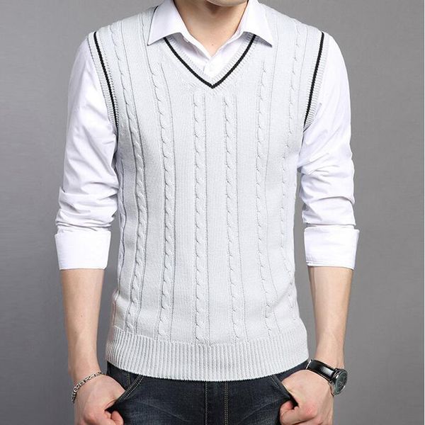 

2021 new no mangoes jacket pullove business men's sweater vest ttyv, Black;white