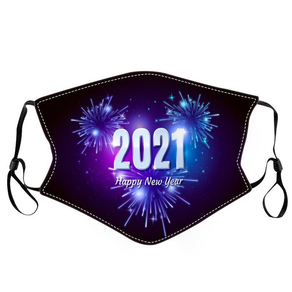 

factory happy new year designer chrismas party masks washable reuseable face mask digital printed protection cotton ffe2 p8bba
