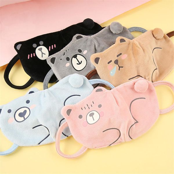 

2021 face mask children's cartoon animal cotton masks for children dustproof keep warm kids masks washable primary school students&#039