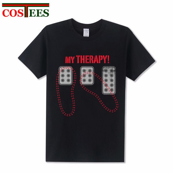 

sport funny heel toe cars is my therapy t shirts men o-neck cool teeshirt original design premium cotton round collar tee male clothes