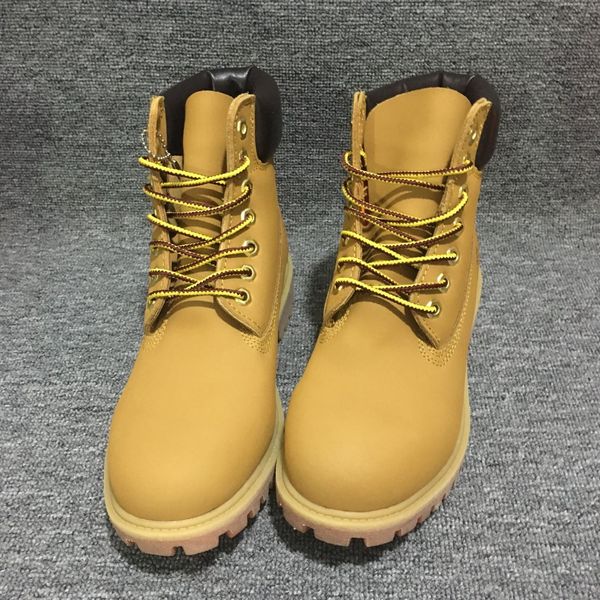 

2020 new classical wheat yellow women men comfortable racing shoes work hiking winter shoes size 36-45