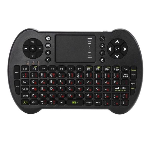 

mini wireless keyboard 2.4ghz multimedia keyboard english russian with touchpad keypad for lappc