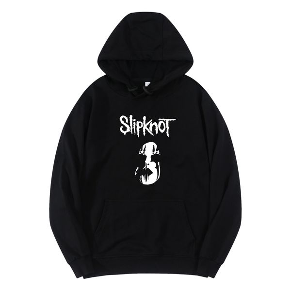 

wave of american heavy metal slipknot men's hoodie vintage long sleeve hoodies hip hop streetwear sweatshirt men and c0127, Black