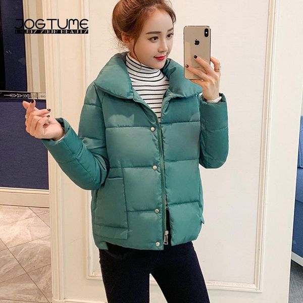 

2019 student sweet bread coat warm down cotton padded female autumn short hooded puffer jacket fashion women winter bomber parka1, Tan;black