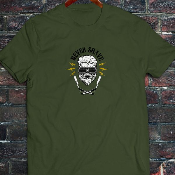

мужские футболки мода never бритья skull mens military green футболка с коротким рукавом топы футболки спорта с капюшоном hoodie