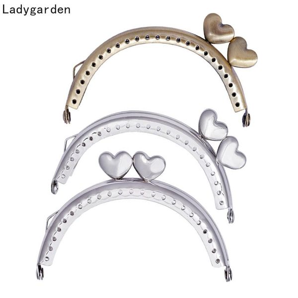 

3pcs 8.5cm heart head metal purse frame handle for clutch bag coin kiss clasp lock bronze hardware bag accessory wmthhf dh_niceshop