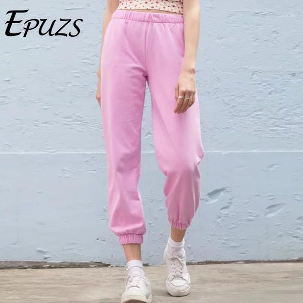

women's pants & capris casual pink harem women joggers fenale sweatpants streetwear cotton high waist ladies long trousers1, Black;white