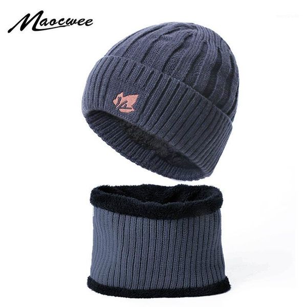 

autumn winter beanie hat scarf set for men women wool kintted bonnet scarf sets outdoors riding warmer caps neck bib hat suits1
