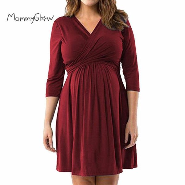 

cross bandage chic nursing maternity dresses for pregnant women casual breastfeeding dress pregnancy feeding clothes fashion new