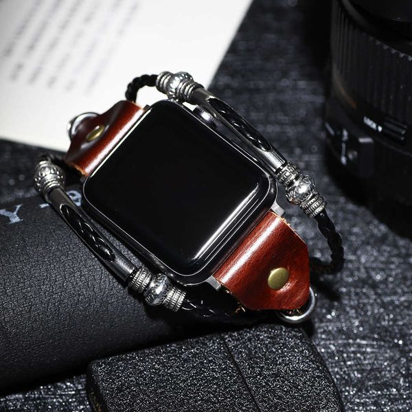 

leather watch alloy strap stainless steel fashion smart bracelet, Silver