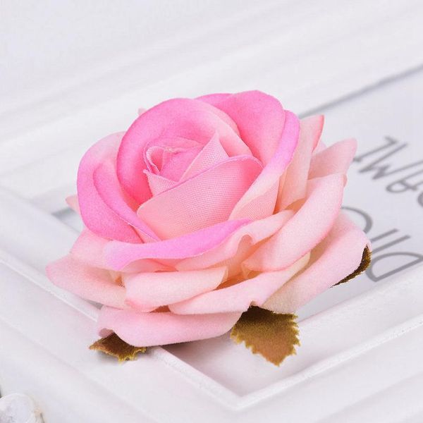 

2pcs 6cm silk sharp rose artificial flowers for home wedding decoration diy craft bridal wreath valentine's day fake flo jllafo