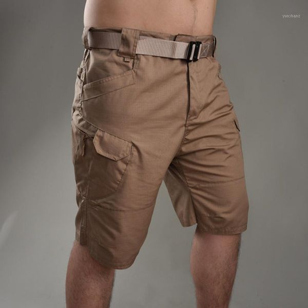 

outdoor shorts plus size 6xl 5xl tactical summer men multiple pockets cargo army fan camping hiking sports short1, Brown;gray