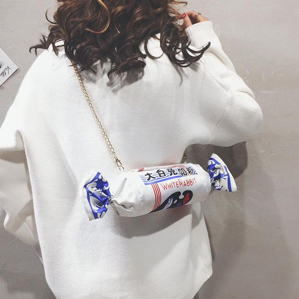 

cute bags canvas white toffee chain on the new bag female new creative simulation shoulder messenger bag tide handbag