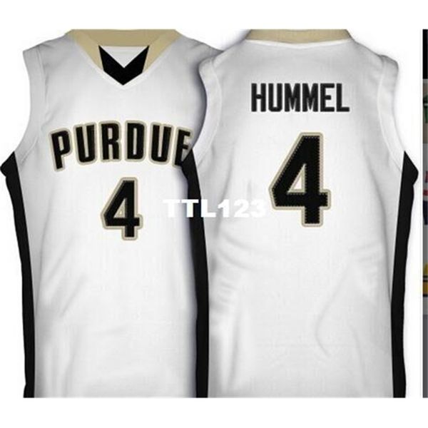 

vintage 121 #4 purdue robbie hummel white black college jersey size s-4xl or custom any name or number jersey