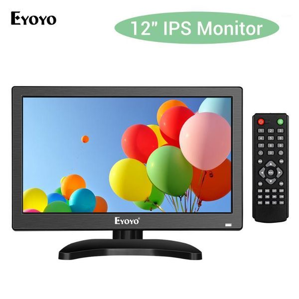 

eyoyo 11.6" em12t pc monitor 1366x768 ips lcd screen with tv vga av usb display for computer security camera dvd cctv1