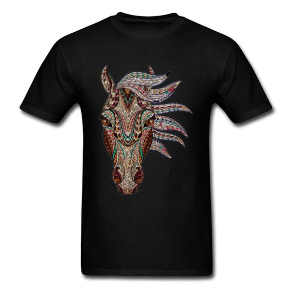 

sport glass horse tshirt printed tee-shirts mens t shirts coupons t-shirt mother day short sleeve clothes round neck cotton black