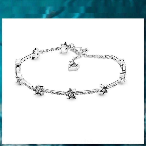 

7r3nu panjia s925 new versatile silver i9j0h product tianzhi star bracelet pure personality fashion bracelet woman new, Golden;silver