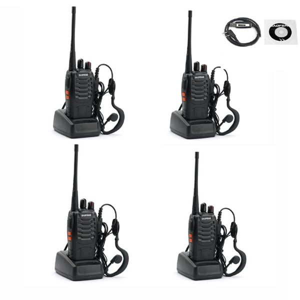 

4pcs two way radios baofeng bf-888s + 1 pc programming cable