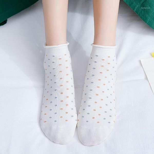 

new dots women socks fashion new casual cotton short socks breathable comfortable deodorant sweat-absorbent ankle women's1, Black;white