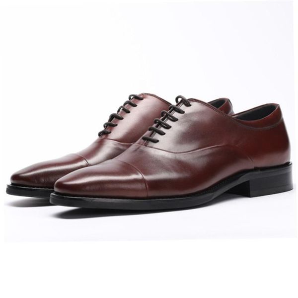 

2020 autumn genuine cow leather brogue shoes mens casual flats shoes vintage handmade sneaker black red oxford for men
