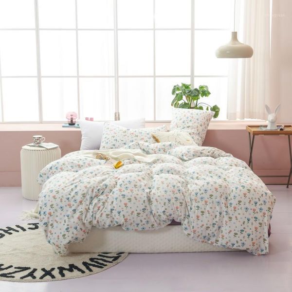 

white bedding set morning glory duvet cover set long-staple cotton pillowcases  size bed bed linen 4pcs 2020 new1