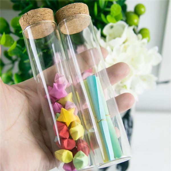 

30*120mm 60ml tiny small empty test tube cork bottles vials for wedding decoration christmas gifts 5 jllenl