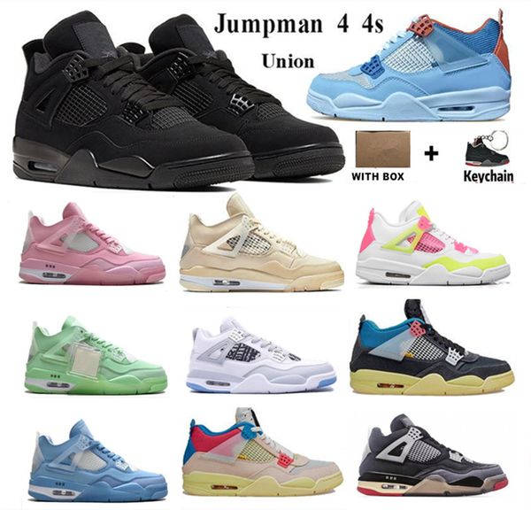 

jumpman 4 4s basket shoes men sports trainers white sail bred union noir guava ice rasta se neon suede cool grey sneakers
