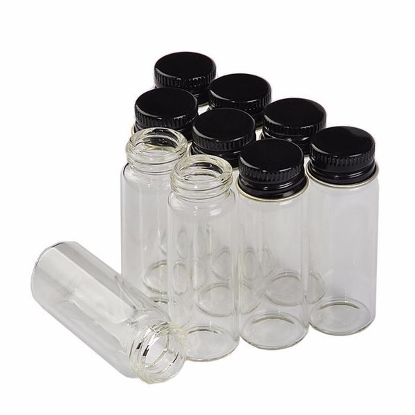

22*60*14mm 14ml glass bottles aluminium screw cap transparent empty jars gift glass wishing bottles liqui bbypvq