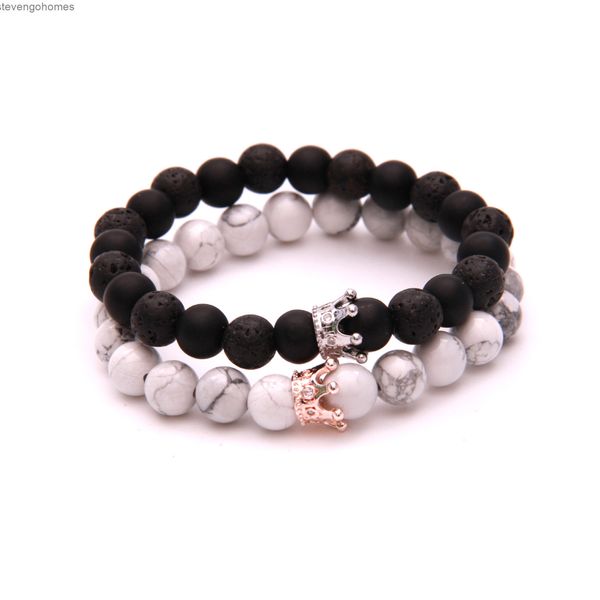 

crown with zircon inlaid selling and volcanic turquoise bracelet, Silver