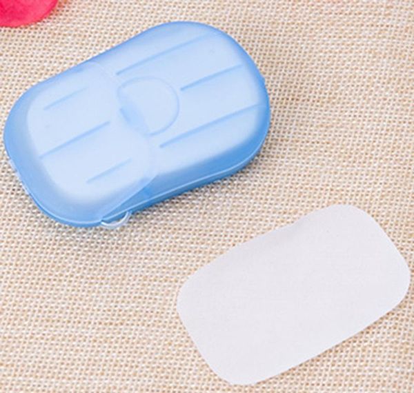 

20 шт. / комплект одноразовой мыльной бумаги чистый ароматный кусочек вспенивающая коробка мини-бумаги мыло для наружного путешествия bbyoop