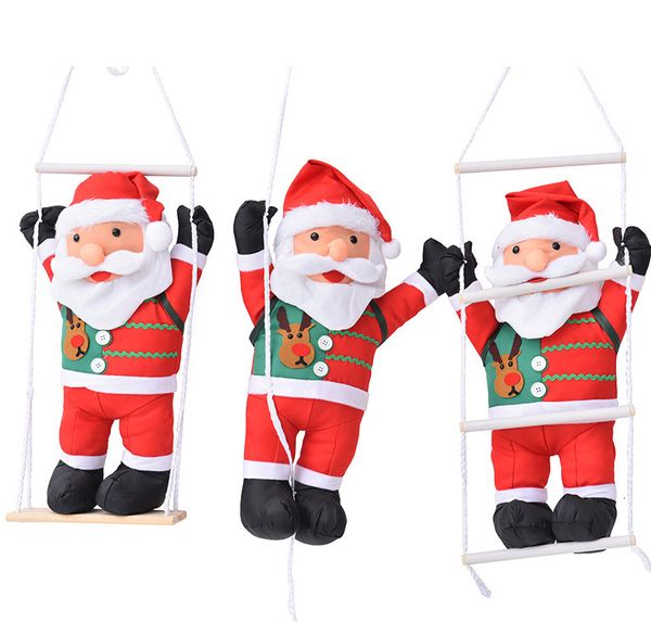

climbing rope ladder christmas 60cm outdoor santa claus doll pendant new year decorations drop ornament mz0z