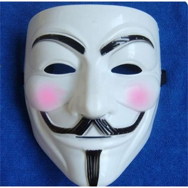 

20pcs/lot v for vendetta movie anonymous guy mask white color halloween cosplay ing