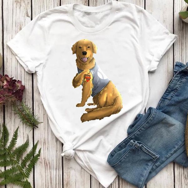 

women t-shirts cartoon short sleeve trend style animal dog pet mom lady tshirt female ladies print graphic tee t-shirt, White