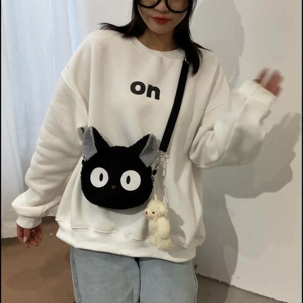 

new canvas bag shoulder large capacity student contracted mini plush portable mg 21012714dq